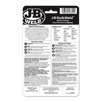 JB-Kwikweld, art. nr: 8276, 2x 28,4-Gr 2-componenten koudlasmiddel, snelle uitharding