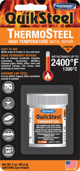 Quiksteel 18003Tri+, Extreme-Heat, tot 1.300-Gr. Celsius repair pasta incl. Flacon Quiksteel ontvetter!