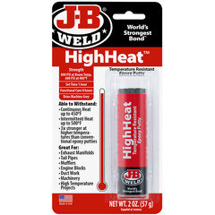 JB-Weld HighHeat art.nr:8297, 1x 57-Gr. kneedbare 2-componenten koudlasmiddel voor hoge temperaturen + ontvetter!