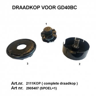 Nylon draadspoel type nr. RA341021429 voor Greenworks 40 volt, 60 volt  trimmer-bosmaaiers. 