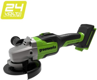 Greenworks 24 Volt Bruschless Accu haakse slijper GD24SAG