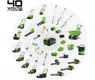 Greenworks 40V Accu Verticuteermachine G40DT35K2X, m&eacute;t 2x 2AH Accu &amp; Lader