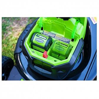 Greenworks 48 Volt (2x24 Volt) accumaaier GD24X2LM46SP incl. 2x 4AH accu &amp; lader