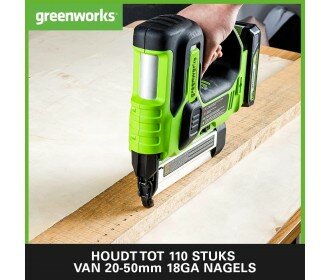 Greenworks 24 Volt Accu nietmachine G24BN