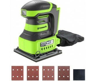 Greenworks 24 Volt Accu schuurmachine G24SS14K2 (incl. accu &amp; lader)