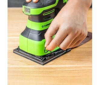 Greenworks 24 Volt Accu schuurmachine G24SS14K2 (incl. accu &amp; lader)