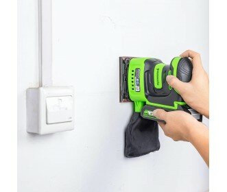 Greenworks 24 Volt Accu schuurmachine G24SS14K2 (incl. accu &amp; lader)