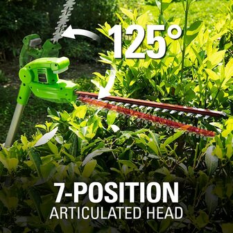 DEPA / Greenworks 24 Volt Accu Heggenschaar Langbereik G24PH51K4, 51-cm bladlengte incl. Accu &amp; Lader