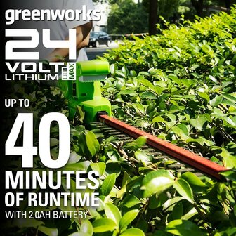 DEPA / Greenworks 24 Volt Accu Heggenschaar Langbereik G24PH51K2, 51-Cm bladlengte incl. Accu &amp; Lader