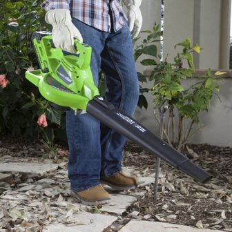 DEPA / Greenworks 40 Volt Accu Bladblazer en Zuiger GD40BVK4N, incl. 4-AH Accu &amp; Lader, vernieuwde uitvoering