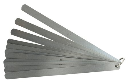 MIB Precisie voelermaat bereik 0.05-1.0mm 13 bladen, aan ring, L=300mm