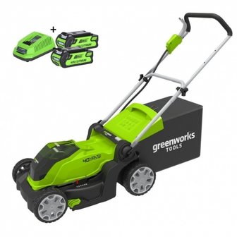 DEPA / Greenworks 40 Volt Accu Maaier G40LM41K2X, 41-Cm incl 2x 2AH Accu &amp; Lader