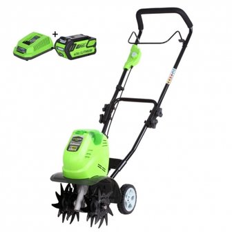 Greenworks 40 Volt Accu Grondfrees G40TLK4 Incl. 4-AH Accu &amp; Lader