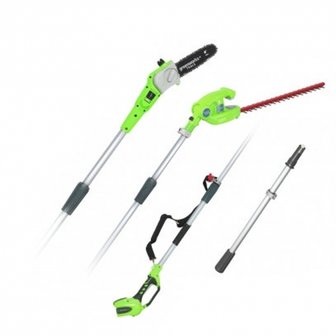 Greenworks 40 Volt Accu Takkenzaag-Heggenschaar G40PSH combinatie excl. Accu &amp; Lader