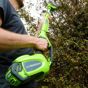 Greenworks 40 Volt Accu Takkenzaag-Heggenschaar G40PSH combinatie excl. Accu &amp; Lader