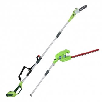 Greenworks 40 Volt Accu Takkenzaag-Heggenschaar G40PSH combinatie excl. Accu &amp; Lader