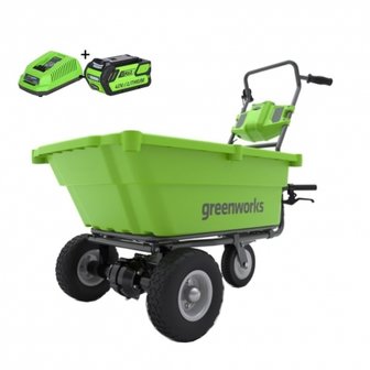 DEPA / Greenworks 40 Volt Accu Kruiwagen G40GCK4, geleverd incl. 4-AH Accu &amp; Lader