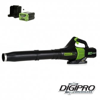 Greenworks 60 Volt accu bladblazer GD60ABK2, Incl. 2AH Accu &amp; Lader