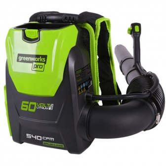 Greenworks 60 Volt accu bladblazer GD60BPBK2 Incl. 2x 2AH Accu &amp; Lader