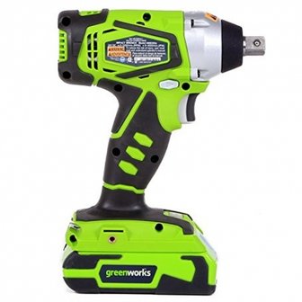 Greenworks  G24IWK2 24V Accu Slagmoersleutel 1/2&quot; 300-NM incl. 2AH accu &amp; Lader