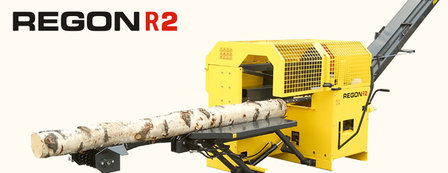 Hydraulische Hout Zaag-, Kloofmachine Regon R2 met Electrische motor