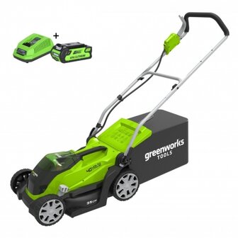 Greenworks 40 Volt Accu Maaier G40LM35K2 Incl. Lader &amp; 2AH accu