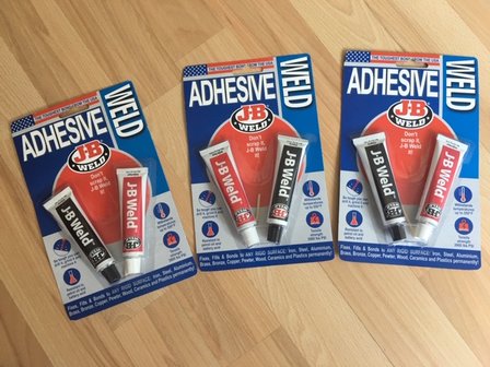 TRIO-PACK, JB-Weld Autoweld, art.nr:8265, 2x 28,4Gr. 2-componenten koudlasmiddel.