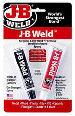 JB-Weld Autoweld, art.nr:8265+, 28,4Gr. 2-componenten koudlasmiddel+JB-ontvetter.