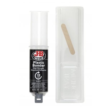 JB-Weld Black PlasticBonder, zeer sterke 2-componenten plastic lijm, 25-ml + JB-Ontvetter!