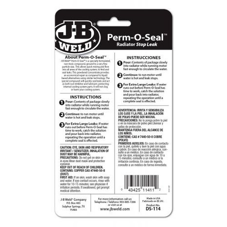 JB-Weld Perm-O-Seal art.nr:DS-114, Radiator Stop Leak