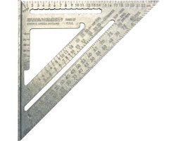 Swanson, Metric Speed Square 25cm, zeer handige afteken driehoek met veel functionaliteiten