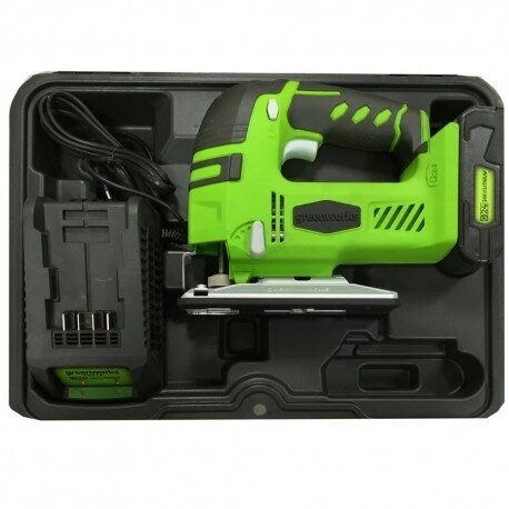 Greenworks G24AC 24V Compressor compleet met accessoires Excl. Accu & Lader