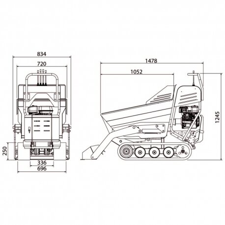 Lumag Hydraulische rupsdumper met Dieselmotor