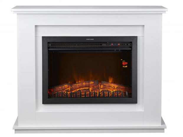 Malmo Fireplace sfeerhaard met ombouw, 3-standen 0 - 1.000W - 2.000-W staand model.