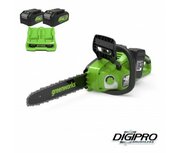 Greenworks 48 Volt (2x24) Volt accu kettingzaag Incl. 2x 4AH accu & Lader Greenworks 48 Volt (2x24) Volt accu kettingzaag Incl. 2x 4AH accu & Lader